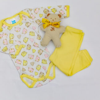 Kit Gatinha Amarela Corações