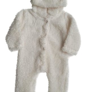 Macacão teddy cores com capuz