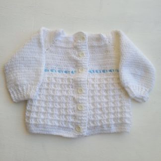 Casaco branco crochê