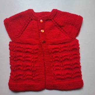 Colete tricô vermelho