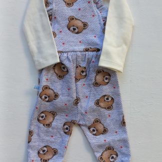 Conjunto unissex macacão urso e Body