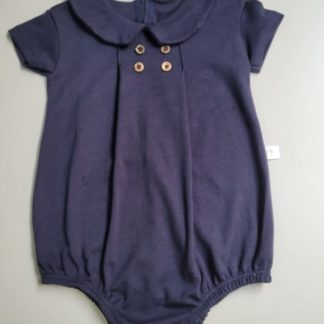 Romper suedine gola Peter Pan