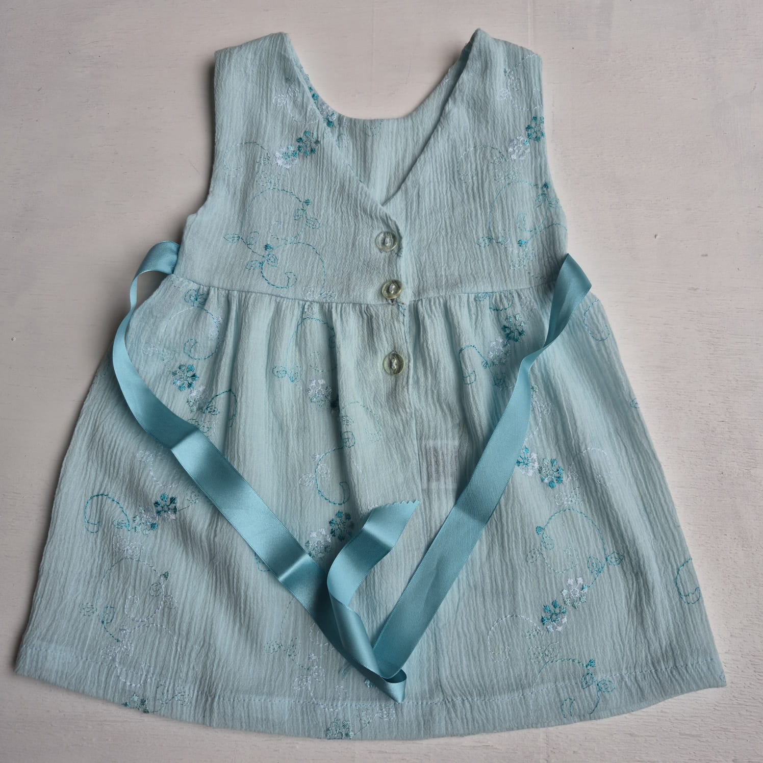 Vestido sem manga crepe de algodão - Imagem 3