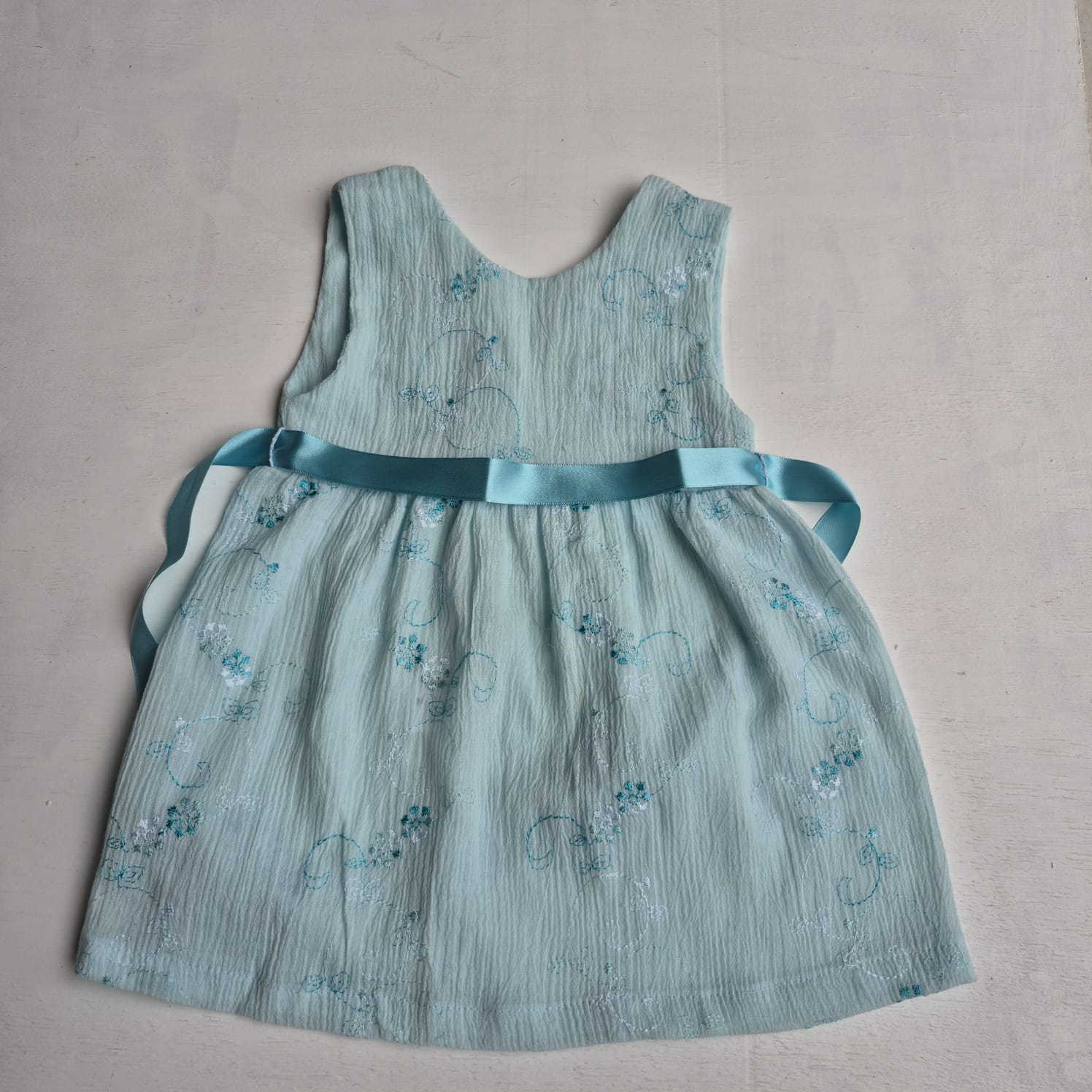 Vestido sem manga crepe de algodão - Imagem 4