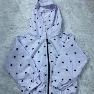 Jaqueta corta vento corações