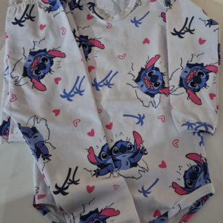 Conjunto longo personagens Garfield e Stitch