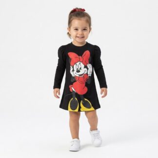 Vestido Minnie manga longa